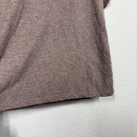 Zobha Size Large Saydee Tank Top Brown Cinched Side Crew Neck Pullover Stretch - Picture 4 of 8